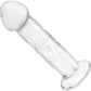 Gläs 6" Glass Dildo With Veins & Flat Base - Clear