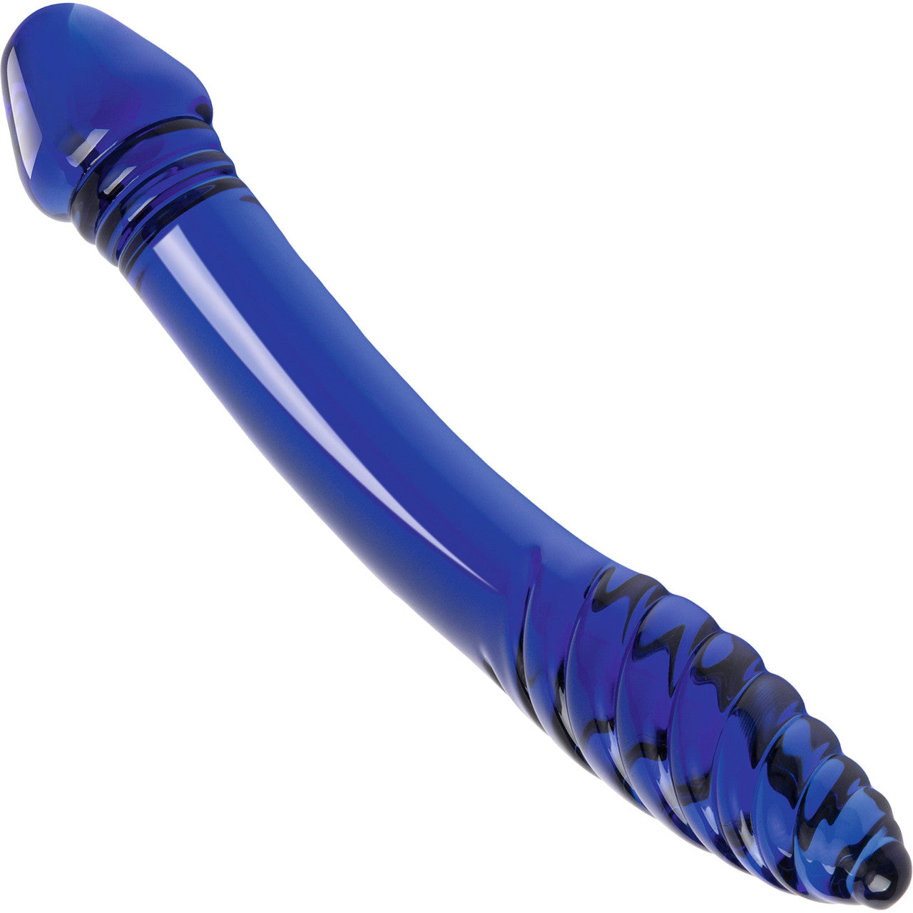 Gläs 11" Double Sided Glass G-Spot Dildo - Blue