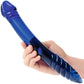 Gläs 11" Double Sided Glass G-Spot Dildo - Blue