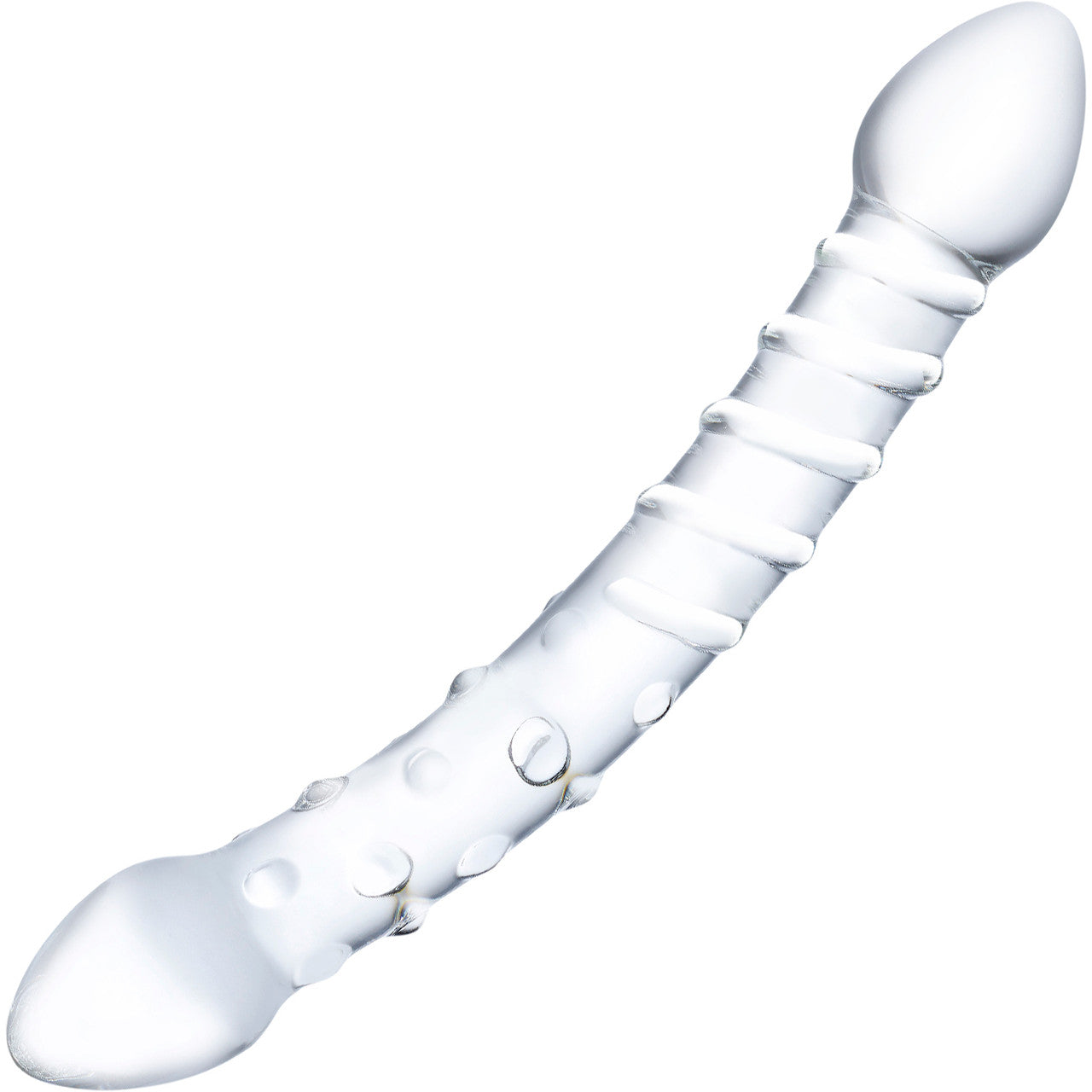 Gläs Double Trouble Glass Dildo - Clear