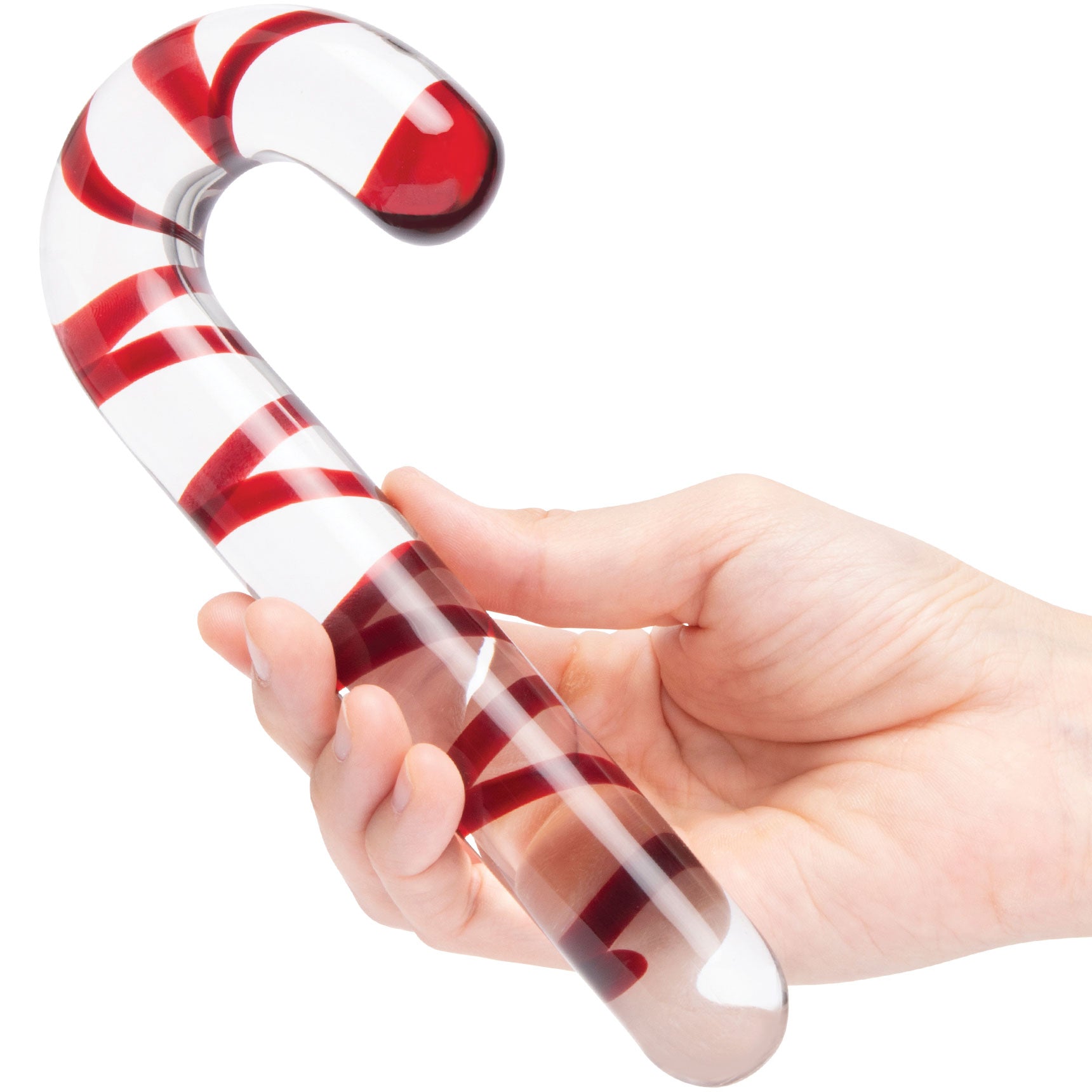 Gläs Candy Cane Dream 7.5" Glass Dildo