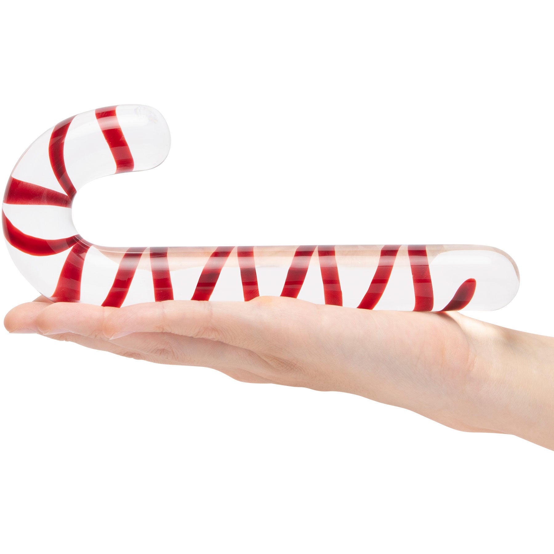 Gläs Candy Cane Dream 7.5" Glass Dildo