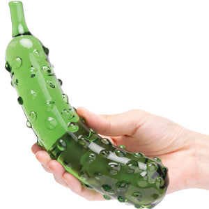 Gläs Caressing Cucumber 8.25" Glass Dildo