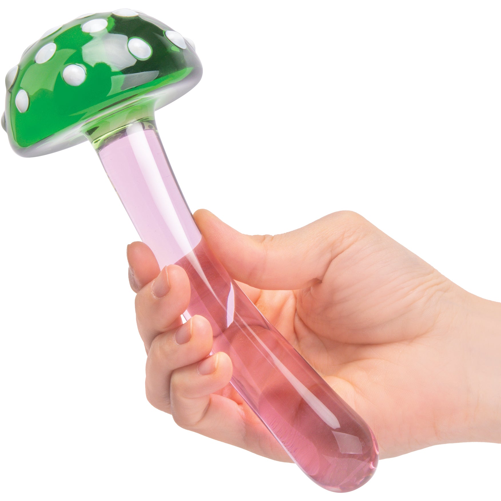 Gläs Magic Mushroom Dildo 7.5" Glass Dildo