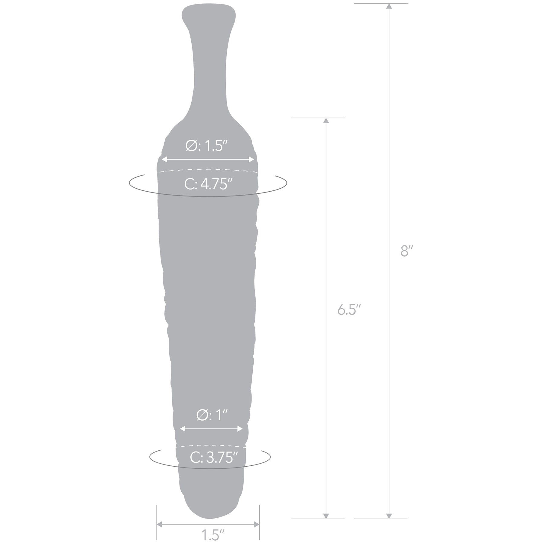Gläs Cornstar 8" Glass Dildo