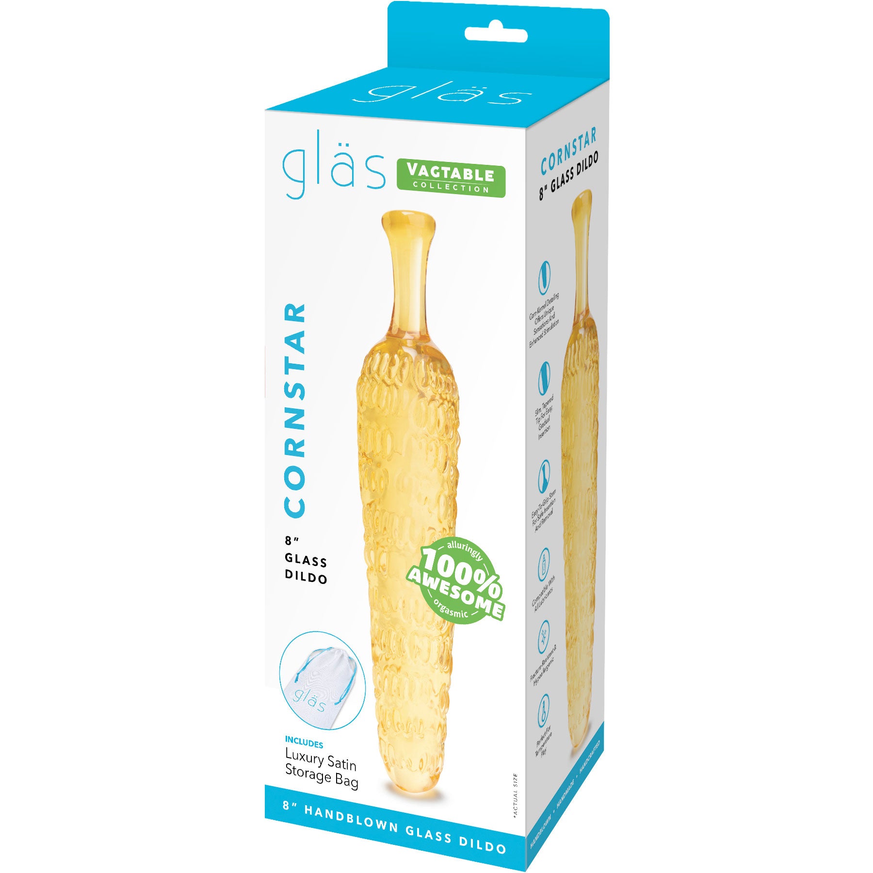 Gläs Cornstar 8" Glass Dildo