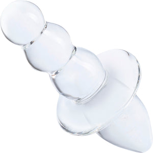 Gläs Titus Beaded Glass Butt Plug - Clear