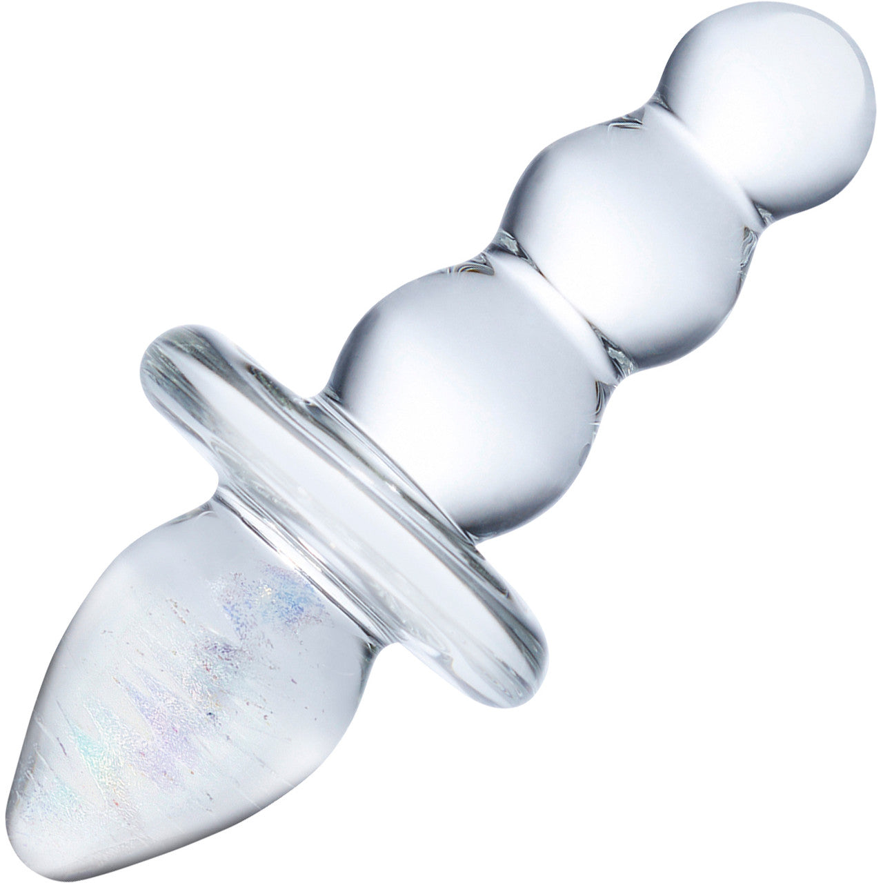 Gläs Titus Beaded Glass Butt Plug - Clear