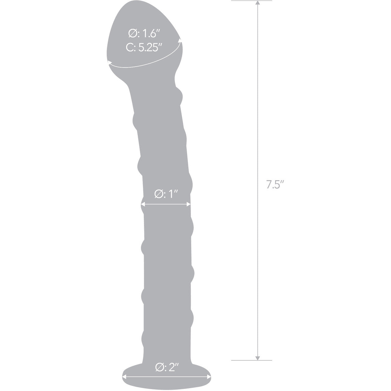 Gläs Mr. Swirly Glass Dildo - Red & Clear