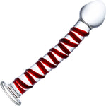 Gläs Mr. Swirly Glass Dildo - Red & Clear