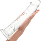 Gläs 12" Glass Dildo With Veins & Flat Base - Clear