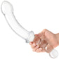 Gläs 12.5" Girthy Double Sided Dong Glass Dildo With Anal Beads - Clear