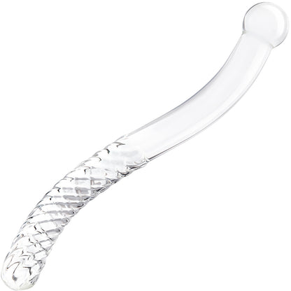 Gläs 11" Glass Pelvic Wand Double Ended Dildo - Clear