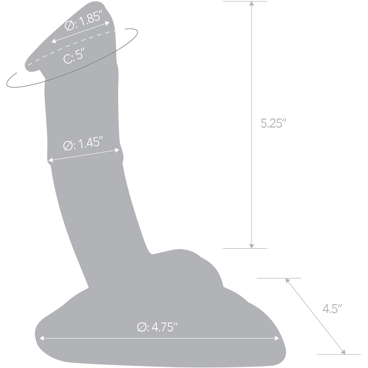 Gläs 7.5" Rideable Standing Glass Cock Dildo With Stability Base & Balls - Clear