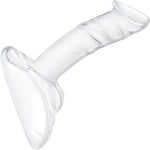 Gläs 7.5" Rideable Standing Glass Cock Dildo With Stability Base & Balls - Clear