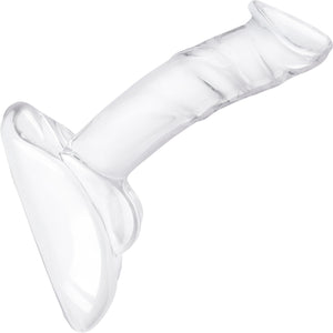 Gläs 7.5" Rideable Standing Glass Cock Dildo With Stability Base & Balls - Clear