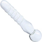 Gläs Joystick Textured Glass Dildo - Clear