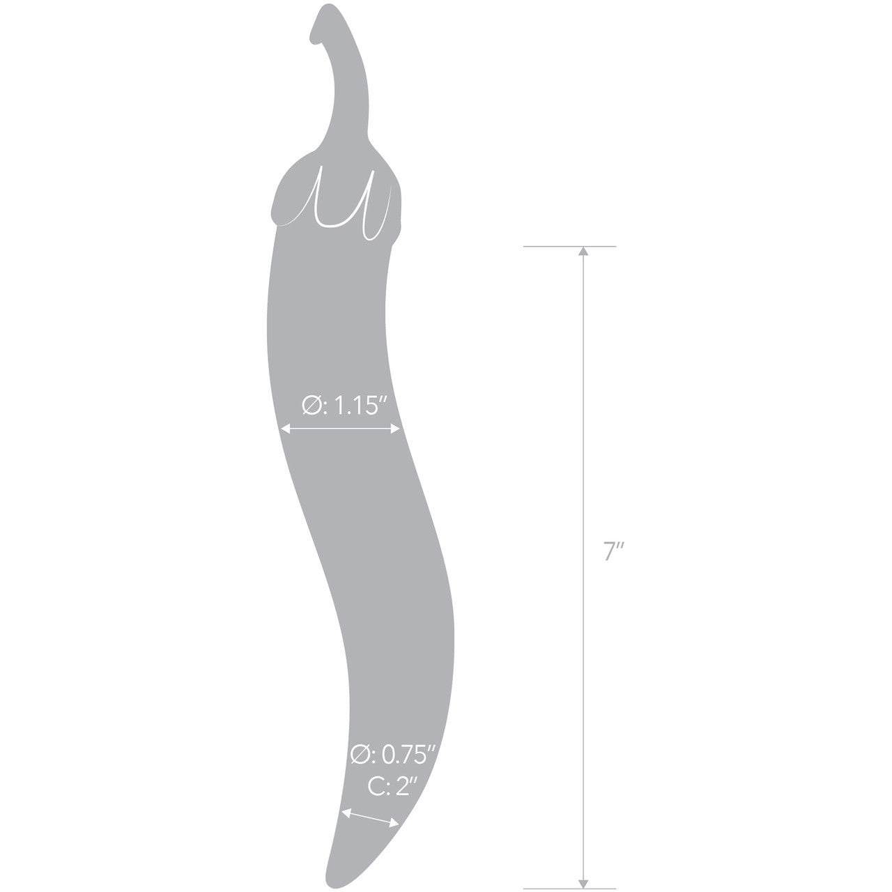 Gläs Naturals Chili Pepper Glass Dildo