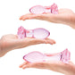 Gläs Rosebud Glass Butt Plug 3 Piece Anal Training Set - Pink