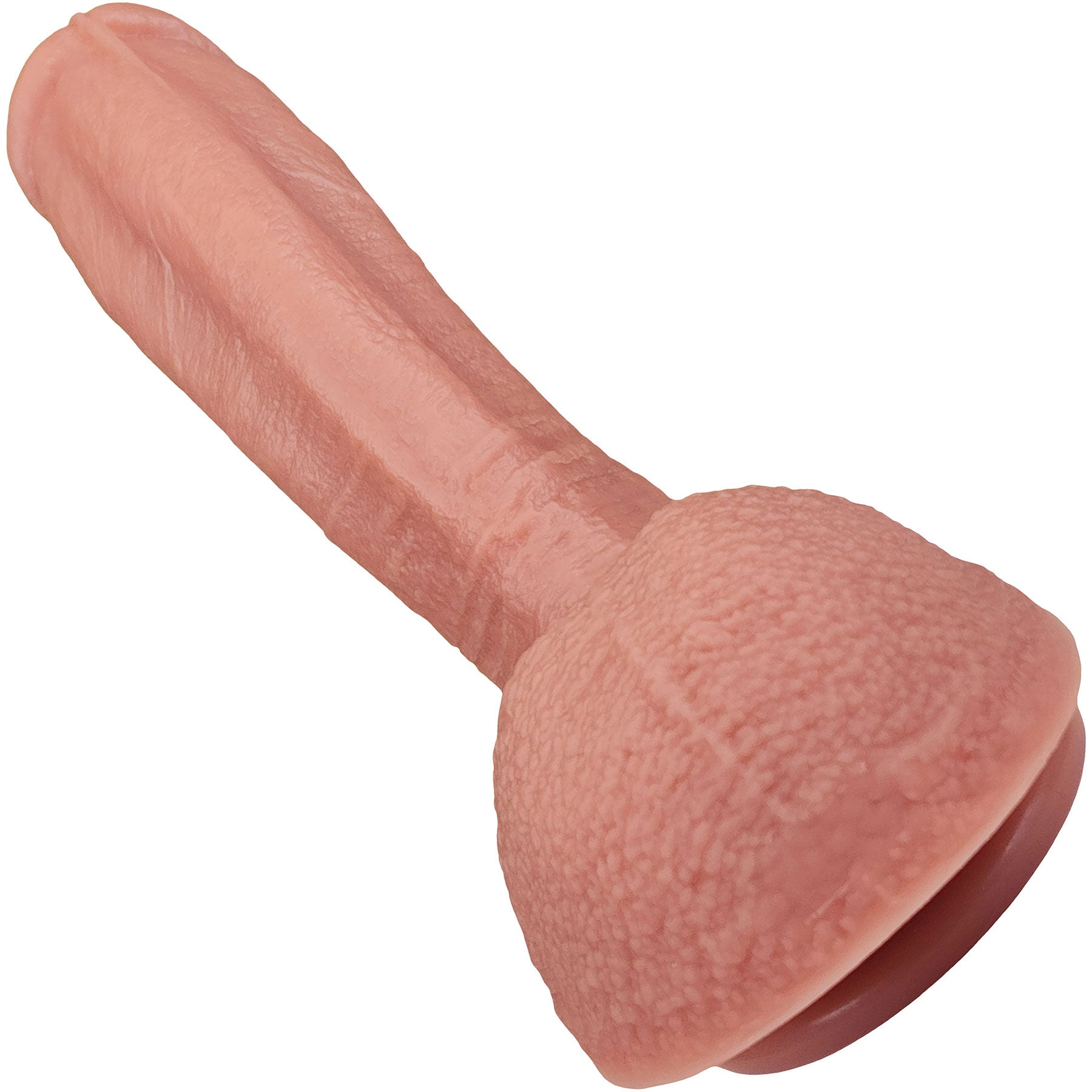 The Goalie 5.25 Inch Silicone Realistic Dual Density Dildo With Balls & Suction Cup Base By Fukena