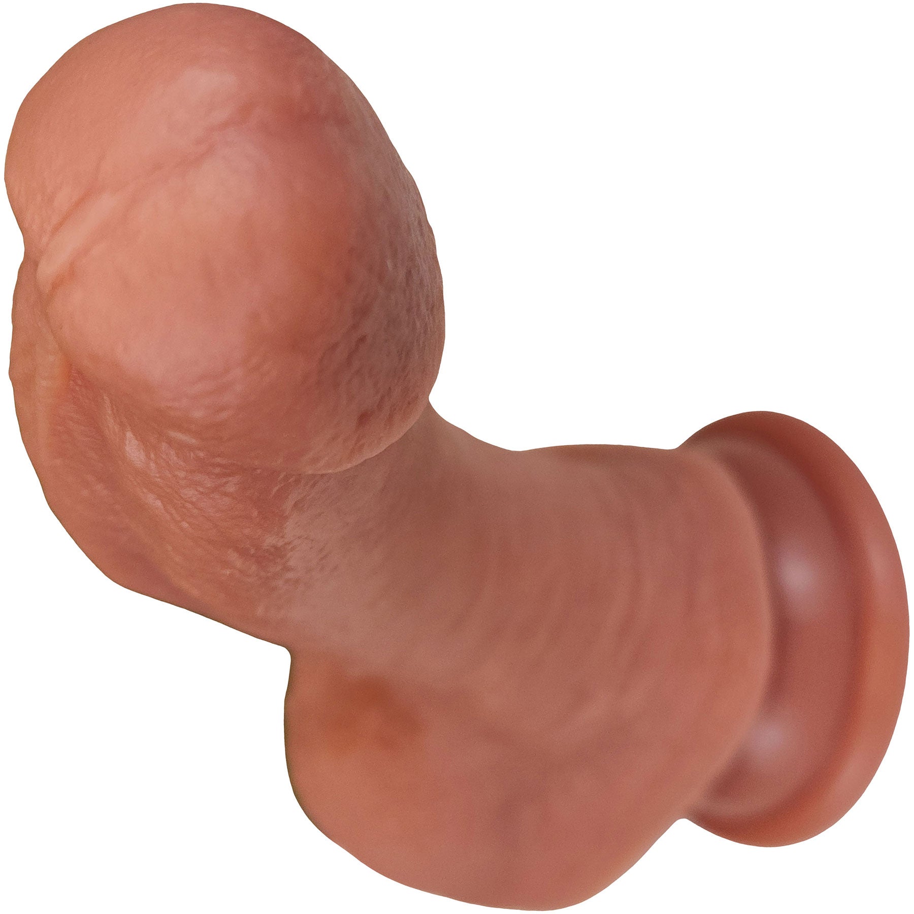 The Goalie 5.25 Inch Silicone Realistic Dual Density Dildo With Balls & Suction Cup Base By Fukena
