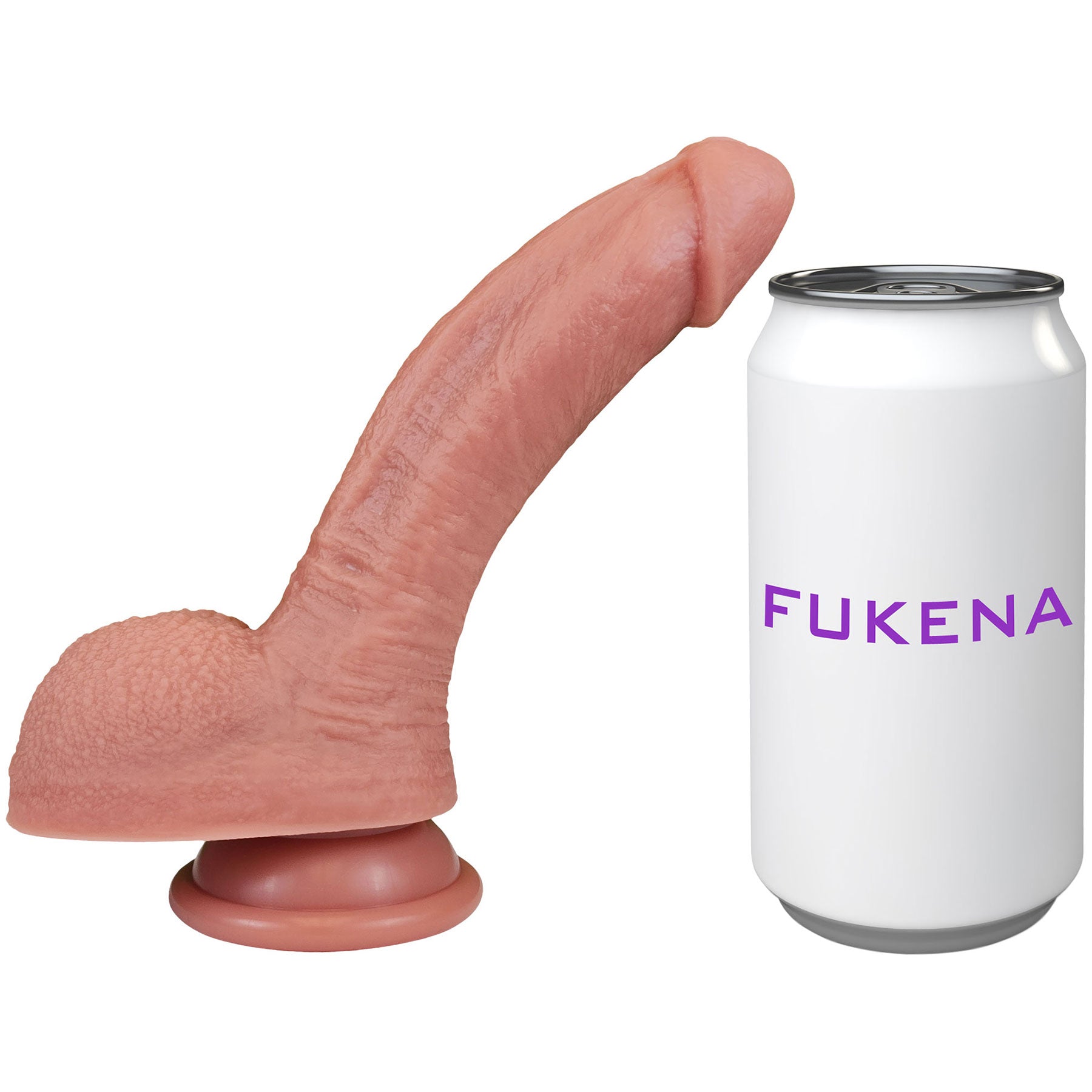 The Goalie 5.25 Inch Silicone Realistic Dual Density Dildo With Balls & Suction Cup Base By Fukena