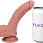 The Goalie 5.25 Inch Silicone Realistic Dual Density Dildo With Balls & Suction Cup Base By Fukena - Measurements