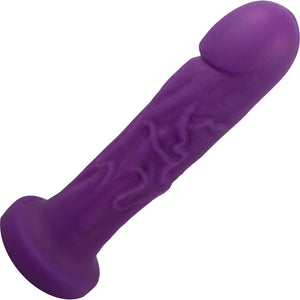 Goliath Super Soft Silicone Dildo With Suction Cup & Bullet Vibe by Tantus - Amethyst