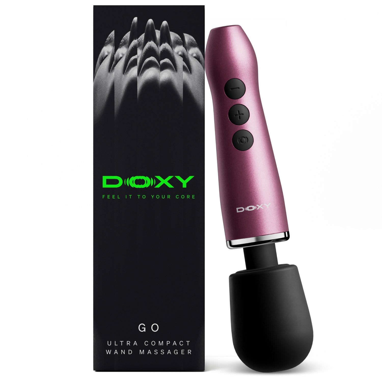DOXY GO Ultra Compact Cordless Powerful Travel Sized Massage Wand - Pink