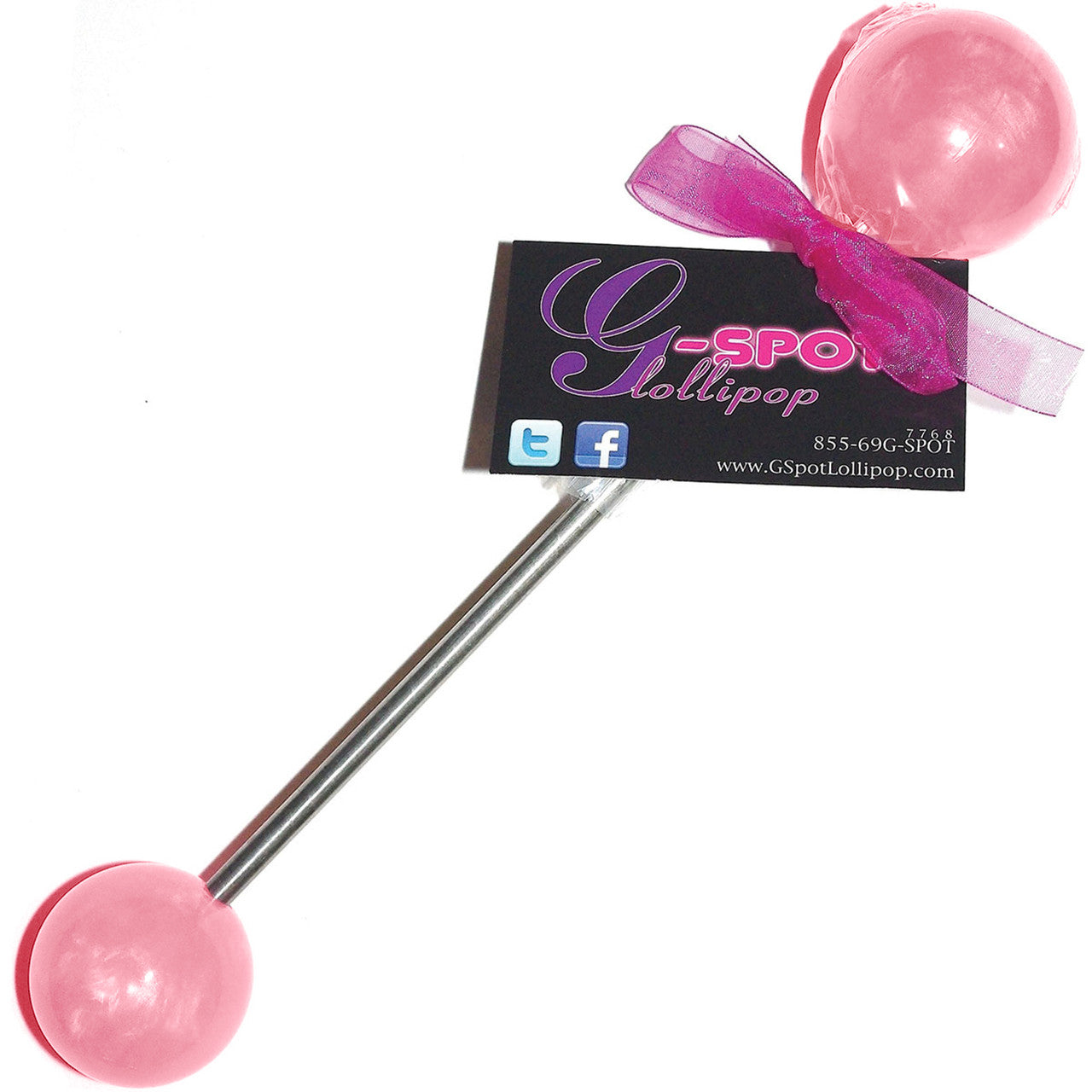 G-Spot Lollipop Double Pop Small / Medium - Pretty In Pink