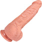 The Grower 7 Inch Silicone Posable Realistic Dual Density Dildo With Balls & Suction Cup Base By Fukena