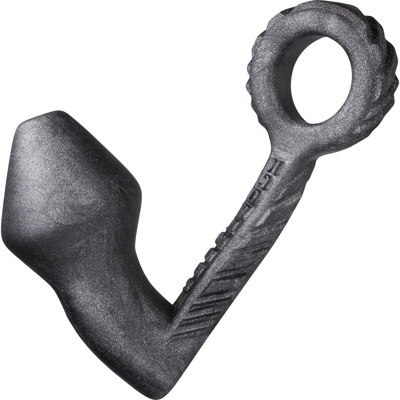 Oxballs Gruntlock Asslock Cock Ring & Butt Plug - Smoke Metallic