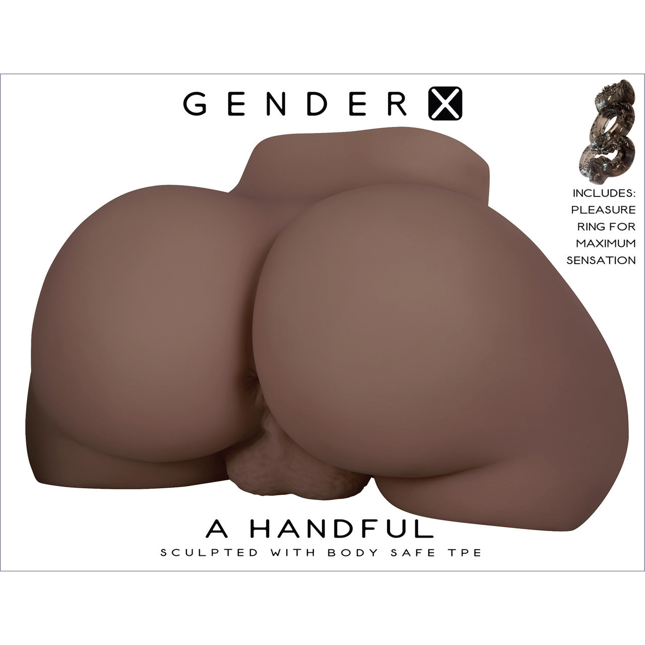 Gender X A Handful Life-Like Ass Penis Masturbator - Chocolate