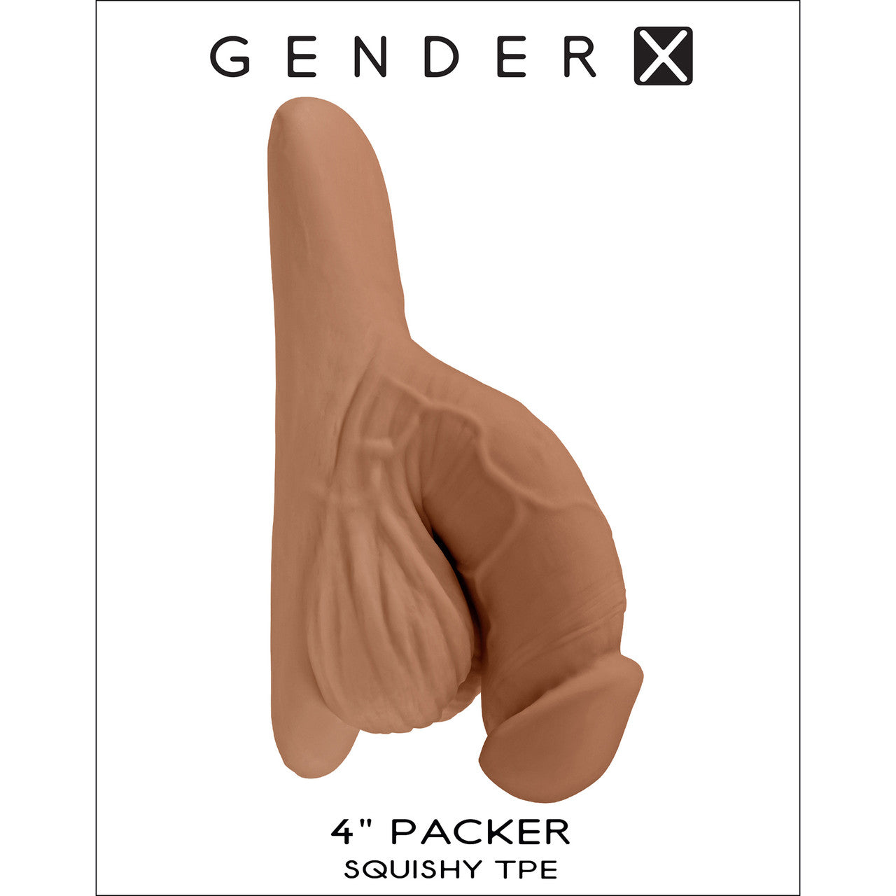 Gender X 4" Squishy Penis Packer - Caramel