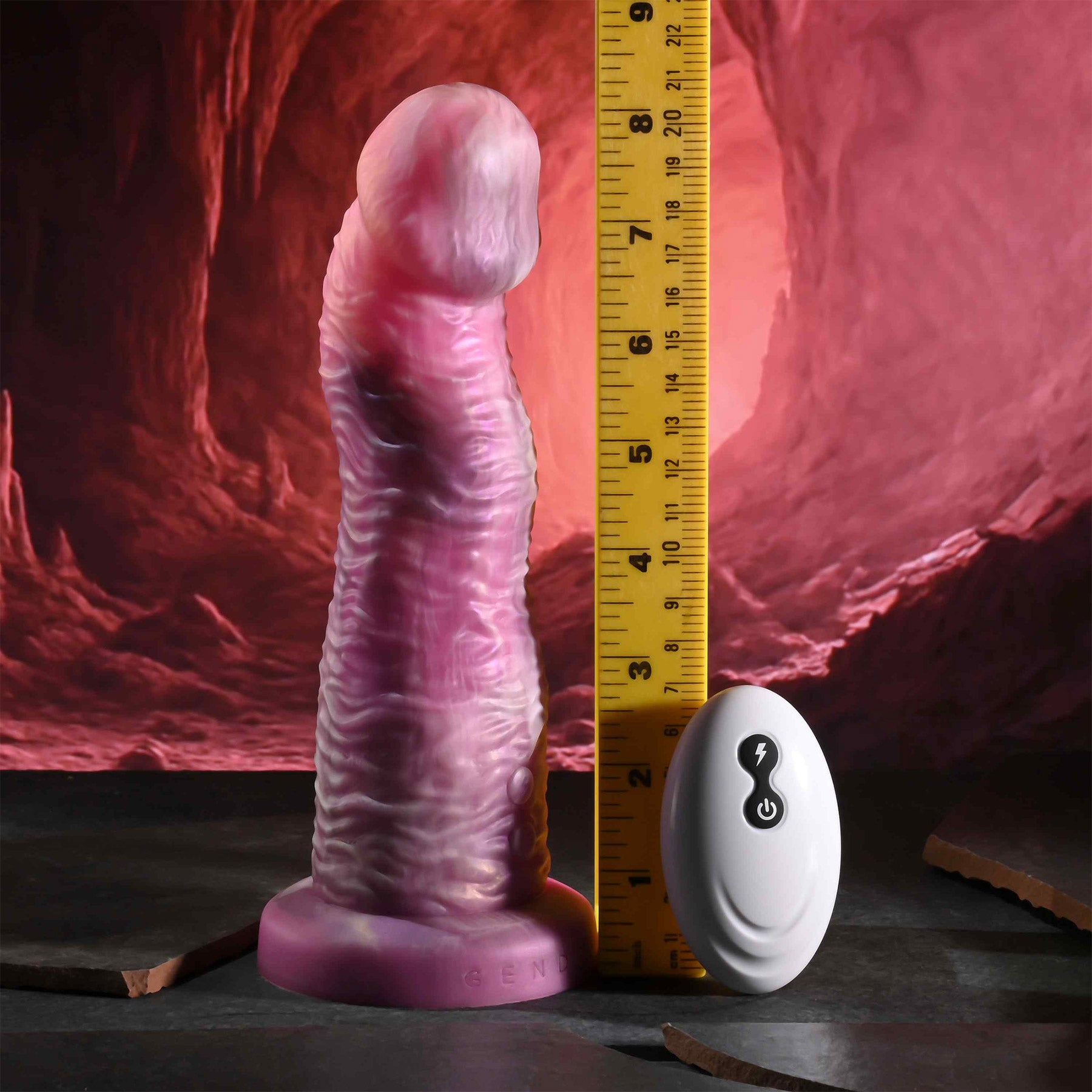 Gender X Whimsical 8.25" Silicone Thrusting Vibrating Dildo With Remote