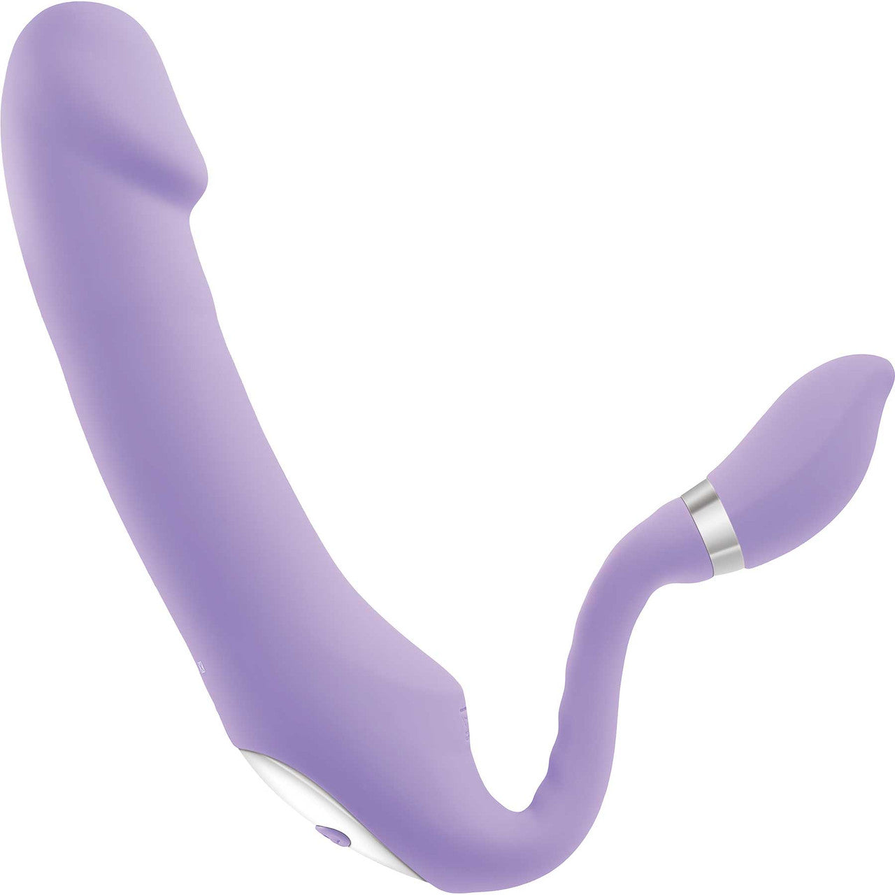 Gender X Orgasmic Orchid Rechargeable Silicone Vibrator With Flexible Clitoral Stimulator - Purple