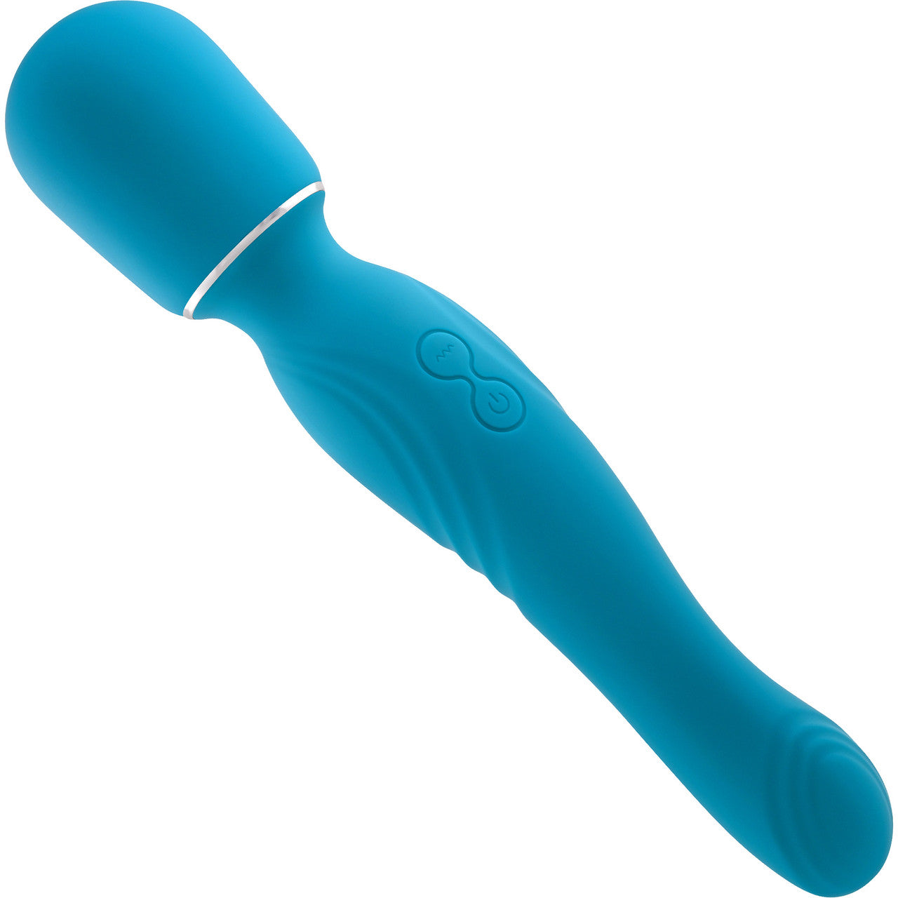 Gender X Double the Fun Rechargeable Waterproof Double Ended Silicone Wand Vibrator - Teal