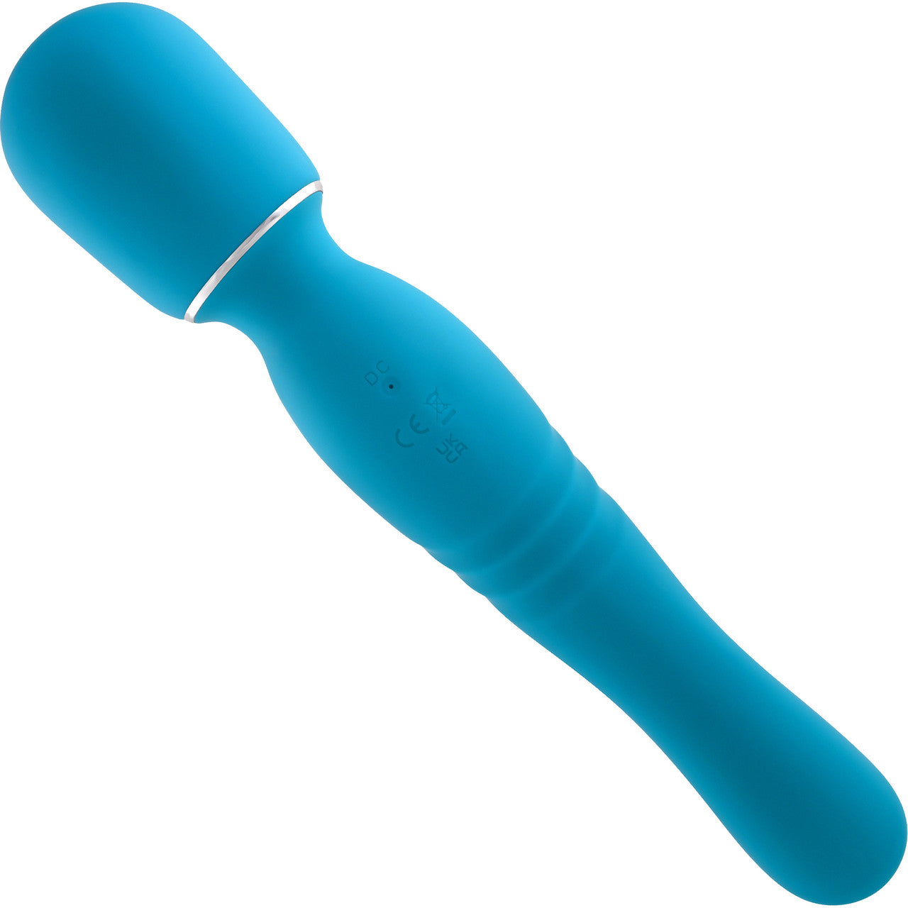 Gender X Double the Fun Rechargeable Waterproof Double Ended Silicone Wand Vibrator - Teal