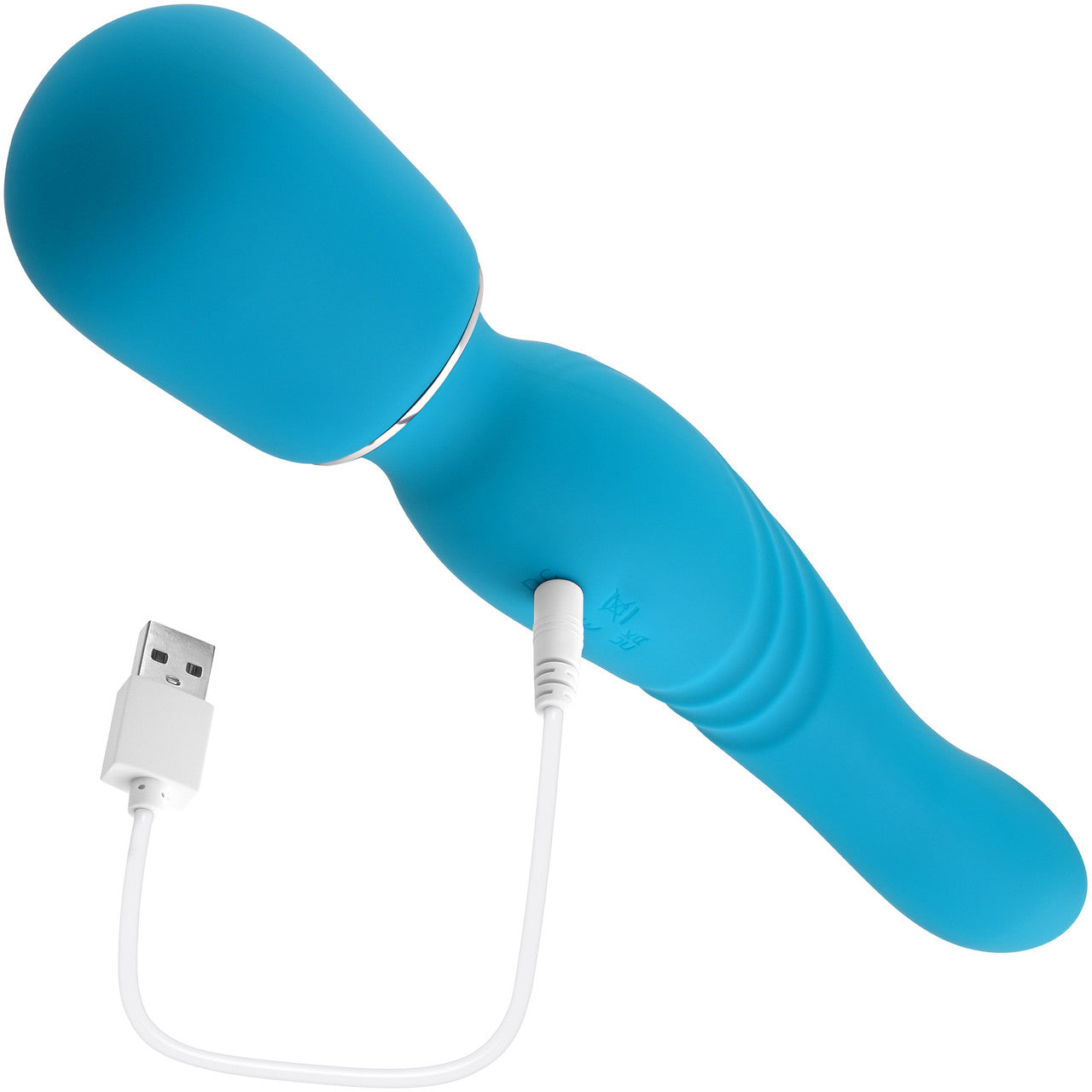 Gender X Double the Fun Rechargeable Waterproof Double Ended Silicone Wand Vibrator - Teal