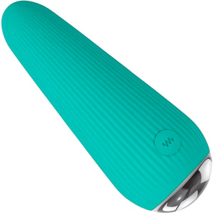 Gender X O Cone Rechargeable Waterproof Silicone Powerful Bullet Vibrator - Teal