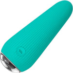 Gender X O Cone Rechargeable Waterproof Silicone Powerful Bullet Vibrator - Teal