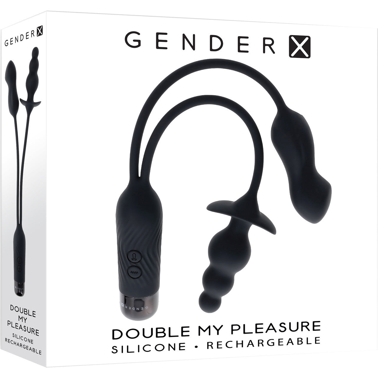 Gender X Double My Pleasure Rechargeable Waterproof Silicone Vibe & Plug Combo