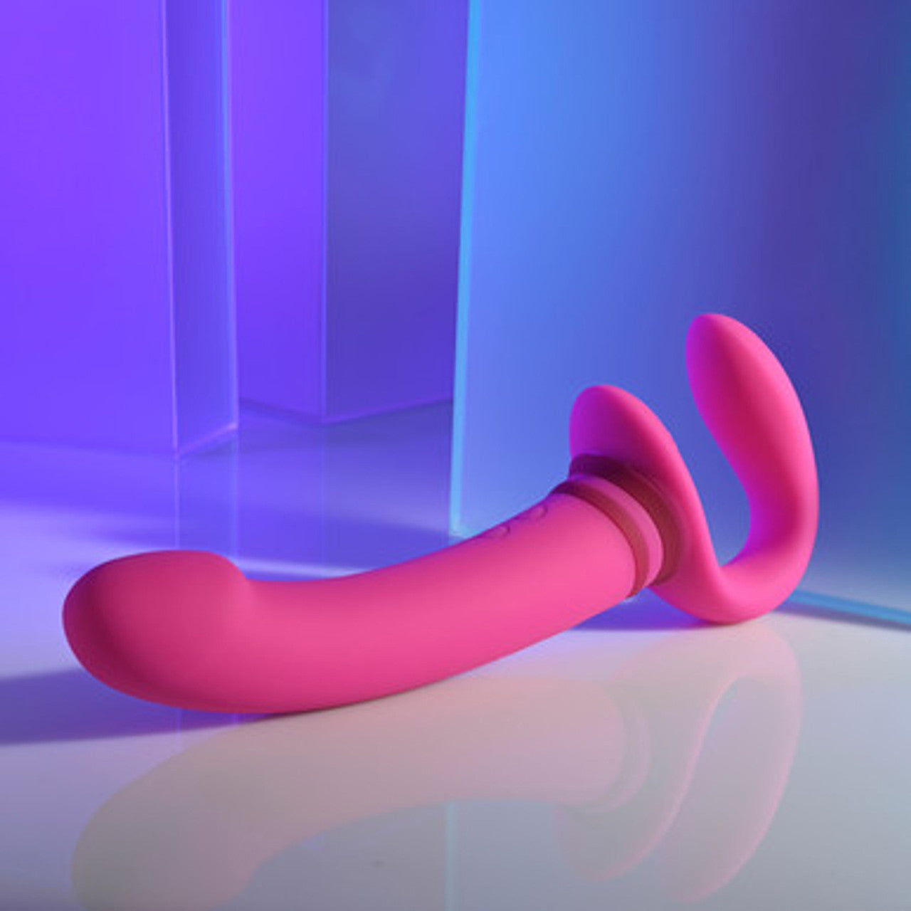 Gender X Sharing Is Caring Rechargeable Waterproof Silicone Vibrating Strapless Strap-On Dildo