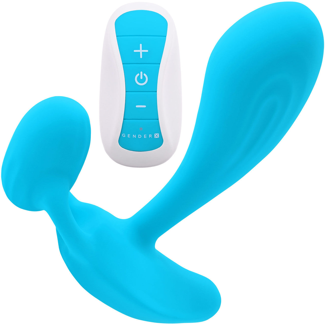 Gender X Wear Me Out Rechargeable Waterproof Silicone Wearable Vibrator With Remote - Blue