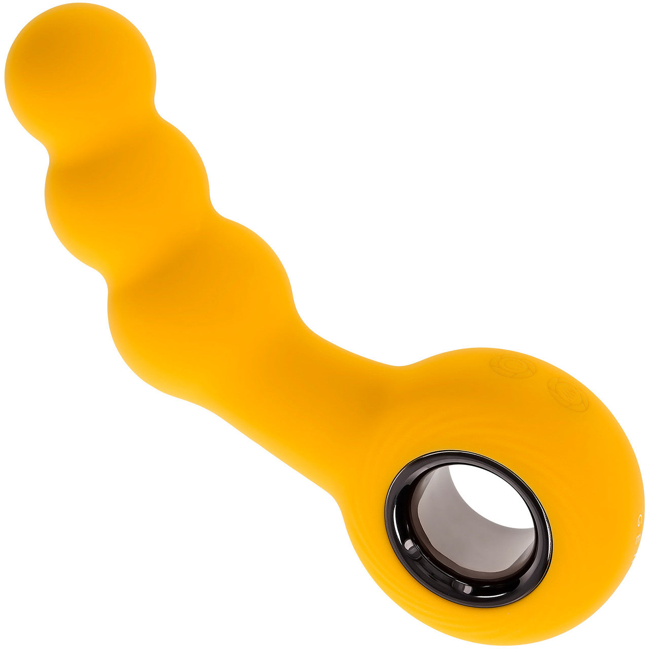 Gender X Bumble Rechargeable Waterproof Silicone Vibrating Beaded Anal Probe - Yellow