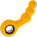 Gender X Bumble Rechargeable Waterproof Silicone Vibrating Beaded Anal Probe - Yellow