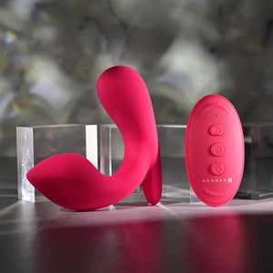 Gender X All About The Bass Dual Stimulation Rechargeable Silicone Vibrator With Remote