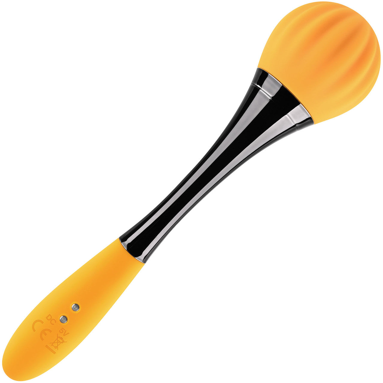 Gender X Sunflower Silicone Rechargeable Waterproof Double Ended Vibrator - Yellow & Black