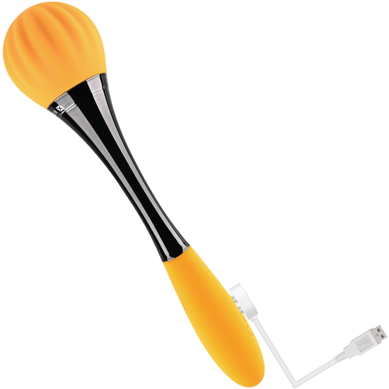 Gender X Sunflower Silicone Rechargeable Waterproof Double Ended Vibrator - Yellow & Black