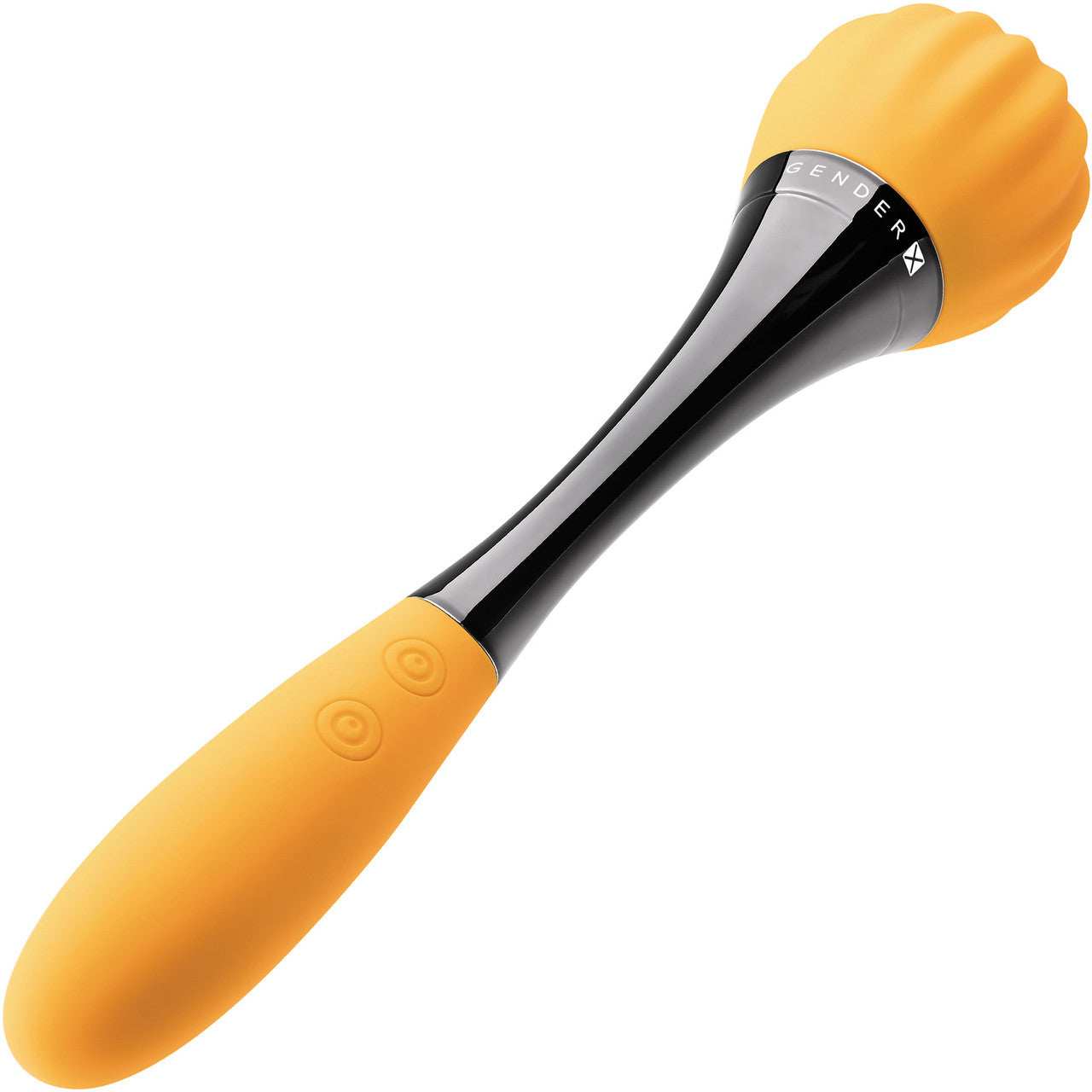 Gender X Sunflower Silicone Rechargeable Waterproof Double Ended Vibrator - Yellow & Black